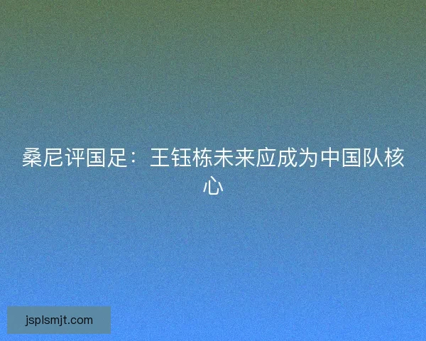桑尼评国足：王钰栋未来应成为中国队核心